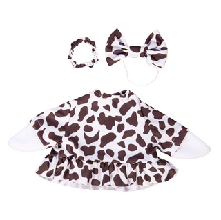 Porch Goose Outfit, Cow Print Gown