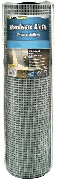 19 Gauge Glavanized Hardware Cloth Handy Roll - 1/2"x1/2"x48"-25'