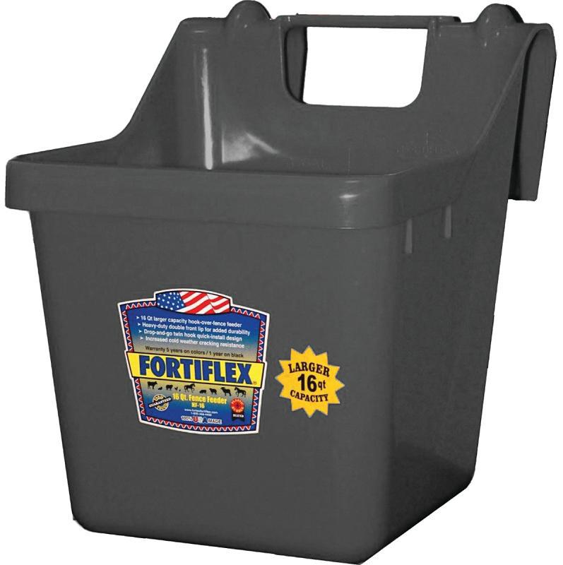 Fortex-Fortiflex 1301601 Bucket Feeder, Fortalloy Rubber Polymer, Black