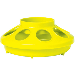 Little Giant Feeder Base Yellow, 1 qt Capacity, 8-Opening, Polypropylene