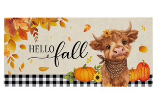 Frankie The Fall Highland Cow Sassafras Switch Mat