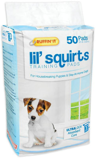 Ruffin'It Lil' Squirts 82050 Dog Training Pad, 22 in L, 21 in W, Cotton/Plastic
