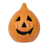 Smiling Jack Pumpkin – Large Ceramic Decoration