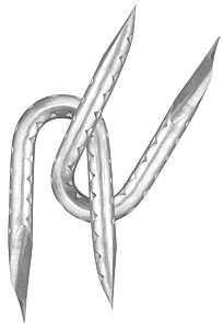 Rangemaster 7406 Series Fence Staple, 2 in L, Galvanized, 9 ga