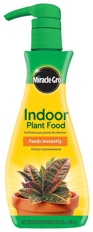 Miracle-Gro 1000551 Indoor Plant Food, 8 oz Bottle, Liquid, 1-1-1 N-P-K Ratio