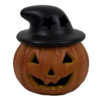 Witch Hat Pumpkin – Medium Ceramic Decoration
