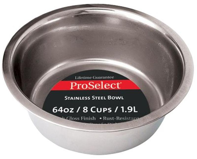 HiLo ZW150 64/56620 Pet Feeding Dish, M, 2 qt Volume, Stainless Steel