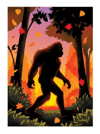Bigfoot Fall Suede Garden Flag