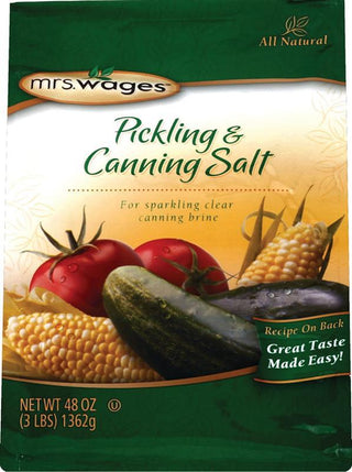 Mrs. Wages W510-B4425 Pickling and Canning Salt, 48 oz Pouch