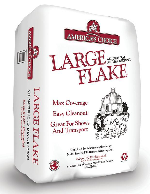 America's Choice 532.67P2LGEAC Flake Animal Bedding, Softwood, Natural, Large Flake