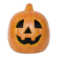 Classic Jack Ceramic Pumpkin Decoration – 8.5" Halloween Jack-O'-Lantern