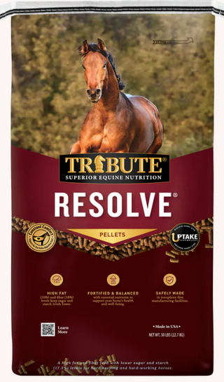 Tribute Resolve, Pelleted, Low NSC, High Fat, High Fiber Feed