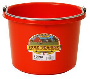 Little Giant Plastic Bucket - 8 qt, Red