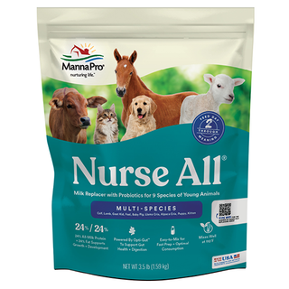 Manna Pro Nurse All Multi-Species Milk Replacer - 3.5 lb