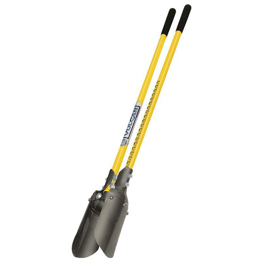 Vulcan 34558CA-38F Post Hole Digger, 10 in Blade, Steel Blade, Fiberglass Handle