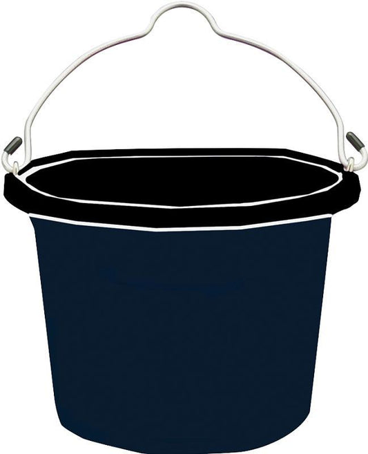 Fortex-Fortiflex FB-108 Series FB-108BX Bucket, 8 qt Volume, Rubber/Polyethylene, Black